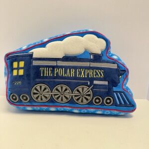 The Polar Express Plush Train Pillow 14" 2017 HTF Christmas Decor
